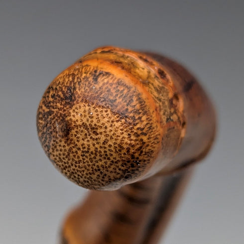 Antique Men's Bamboo Bent Handle Walking Stick 87cm